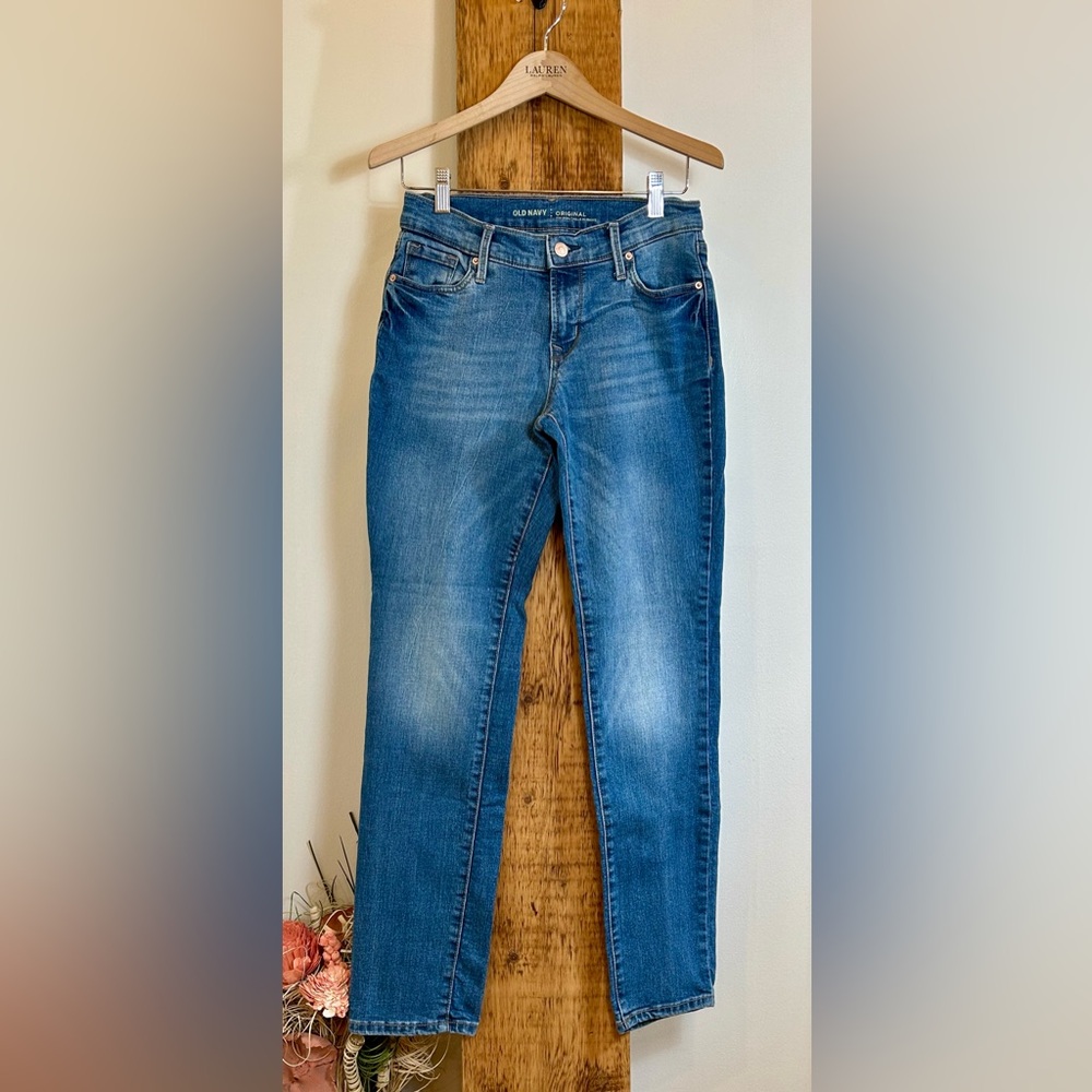 Old Navy Blue Mid-Rise Jeans